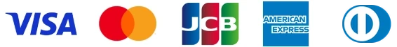 VISA・Mastercard・JCB・American Express・Diners Club